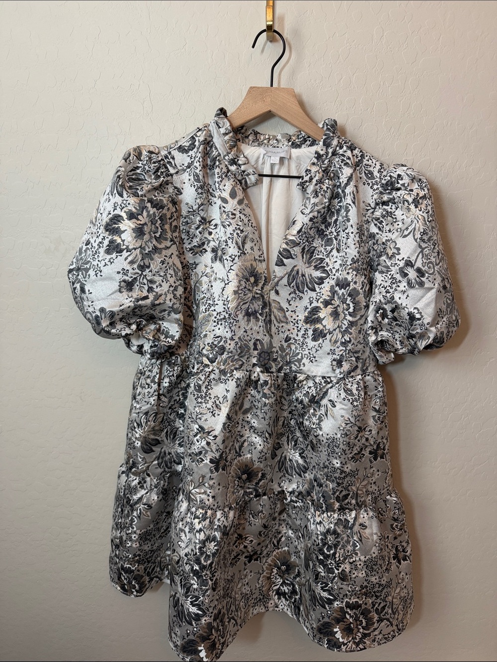 Sugarlips Lola Jacquard Babydoll Mini Dress - Picture 2 of 6